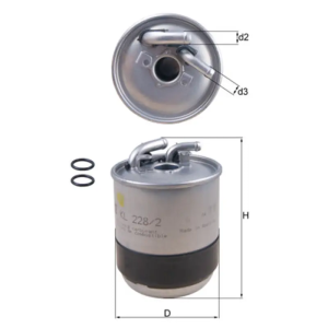 Filtro Combustible MAHLE Ref. KL228/2D