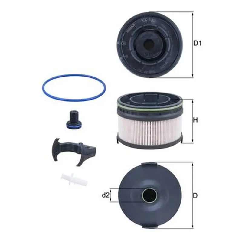 Elem.Filtr Combustible MAHLE Ref. KX533KIT