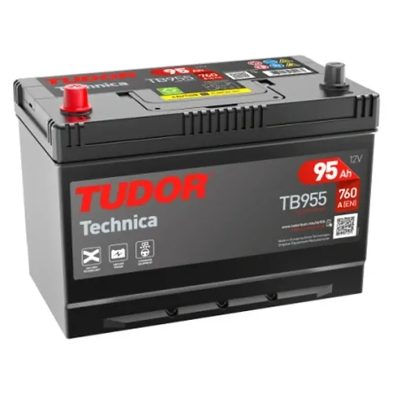 Batería 12V 95A +Izq TUDOR Ref. TB955