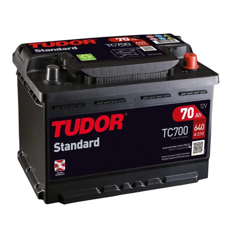 Batería 12V 70A TUDOR Ref. TC700