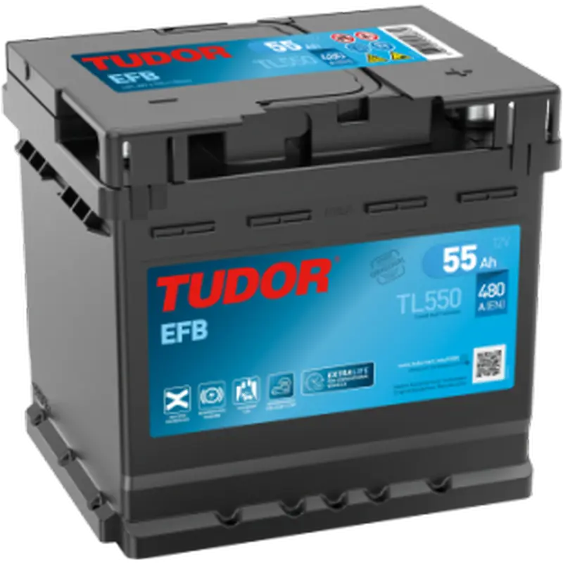Batería Efb 12V 55A TUDOR Ref. TL550