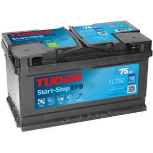 Batería Efb 12V 75A TUDOR Ref. TL752