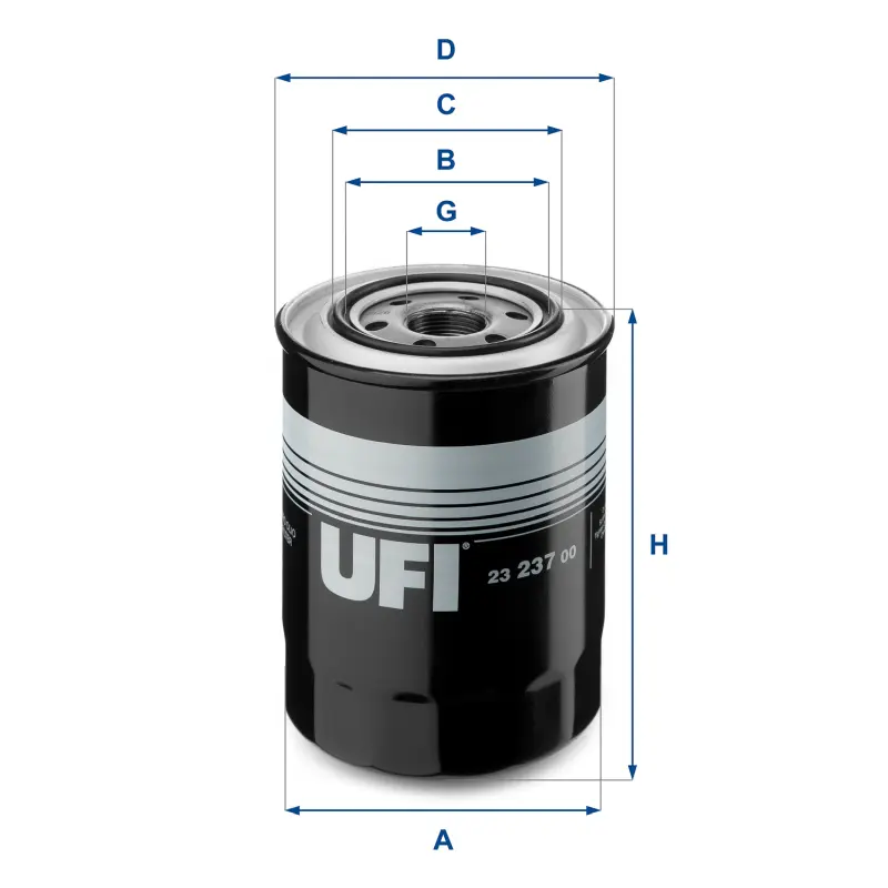 Filtro Aceite Oc274 Kia Mits UFI Ref. 2323700