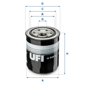 Filtro Aceite Oc275 Toyota UFI Ref. 2324800