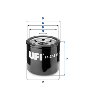 Filtro Aceite Oc195 Mazda Kia UFI Ref. 2325800