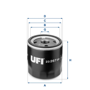 Filtro Aceite Oc606 Ford UFI Ref. 2326700