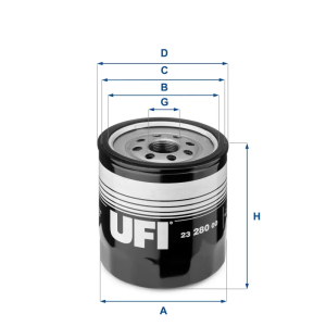 Filtro Aceite Oc232 Ford UFI Ref. 2328000
