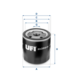 Filtro Aceite Oc242 Opel UFI Ref. 2329900