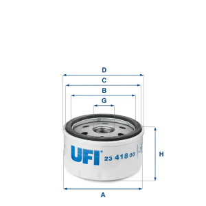 Filtro Aceite Oc467 Fiat Ren UFI Ref. 2341800