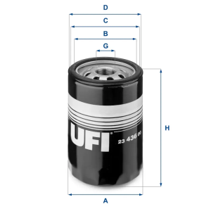 Filtro Aceite Oc264 UFI Ref. 2343600