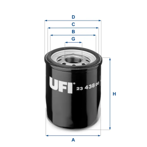 Filtro Aceite Oc986 Fiat Gm UFI Ref. 2343800