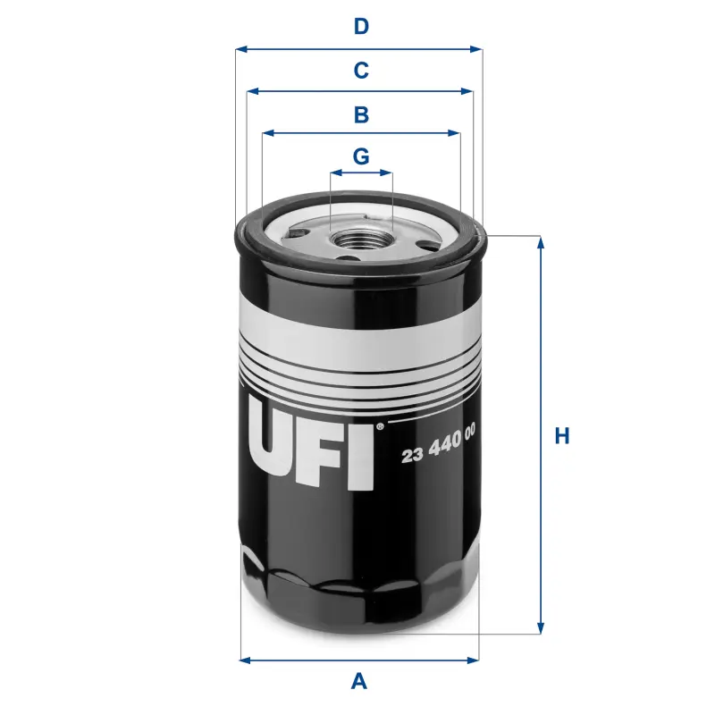 Filtro Aceite Oc479 UFI Ref. 2344000