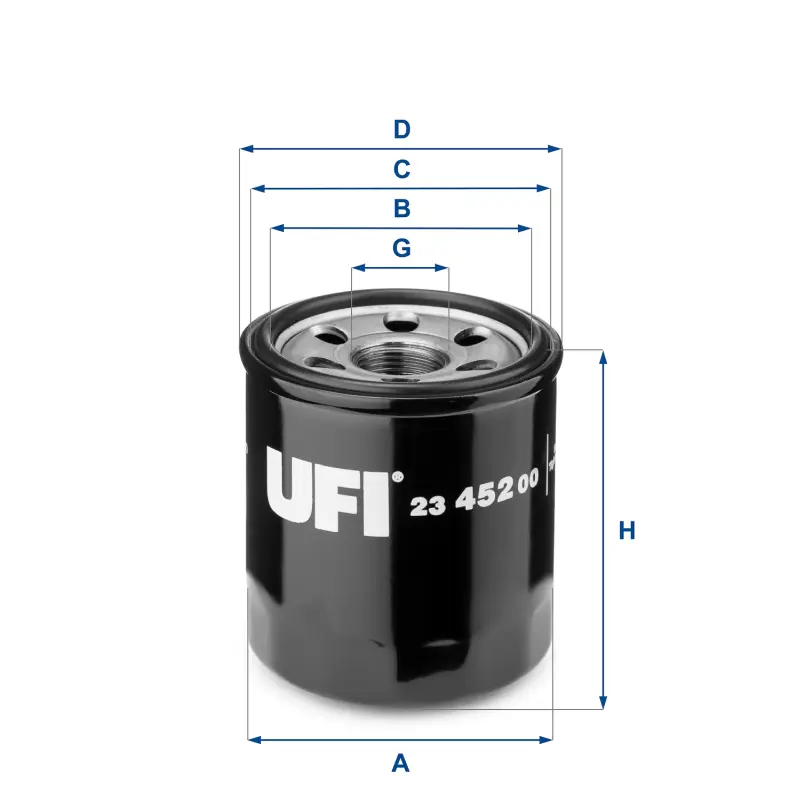 Filtro Aceite Oc1566 Hyundai UFI Ref. 2345200
