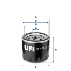 Filtro Aceite Oc458 Fiat UFI Ref. 2345500