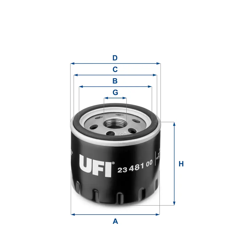 Filtro Aceite Oc727 Nissan P UFI Ref. 2348100