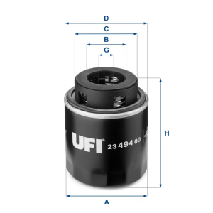 Filtro Aceite Oc593/4 UFI Ref. 2349400