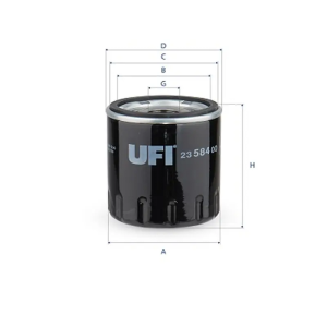 Filtro Aceite Oc1252 Psa UFI Ref. 2358400
