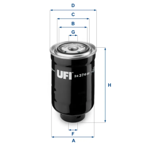 Filtro Combus Kc83D UFI Ref. 2437400