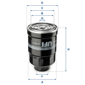 Filtro Combus Kc67 Nissan UFI Ref. 2437500