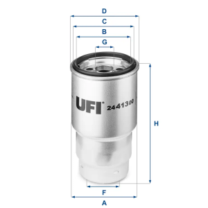 Filtro Combus Kc100D Toyota UFI Ref. 2441300