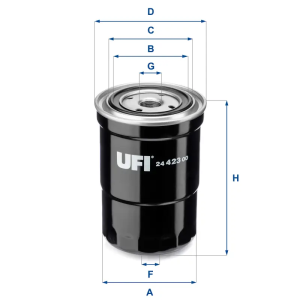 Filtro Combus Kc208 Mitsub UFI Ref. 2442300