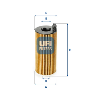 Filtro Aceite Ox813/2D UFI Ref. 2518800