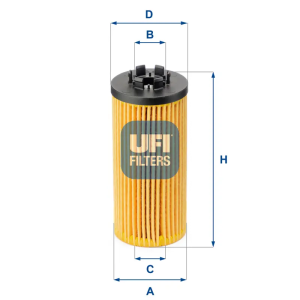 Filtro Aceite Ox1238D Bmw UFI Ref. 2521100