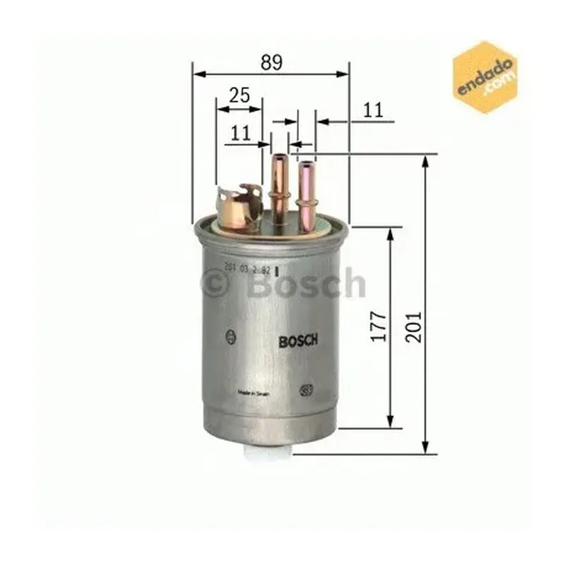 Filtro Diesel BOSCH Ref. 0450906308