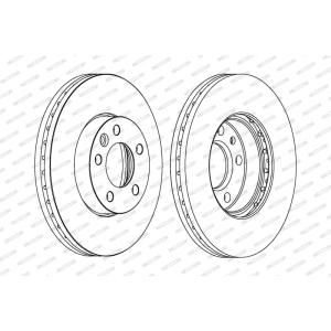 Disco Freno Coat Furgo FERODO Ref. DDF1253C-1