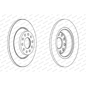 Juego Discos Freno Coat FERODO Ref. DDF1307C